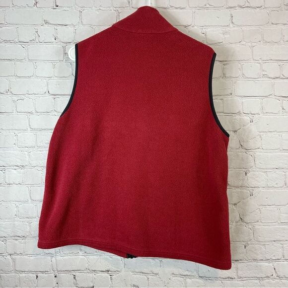 L.L. Bean Womens Fleece Vest Pink Zip Front Sleeveless size large - Picture 5 of 8